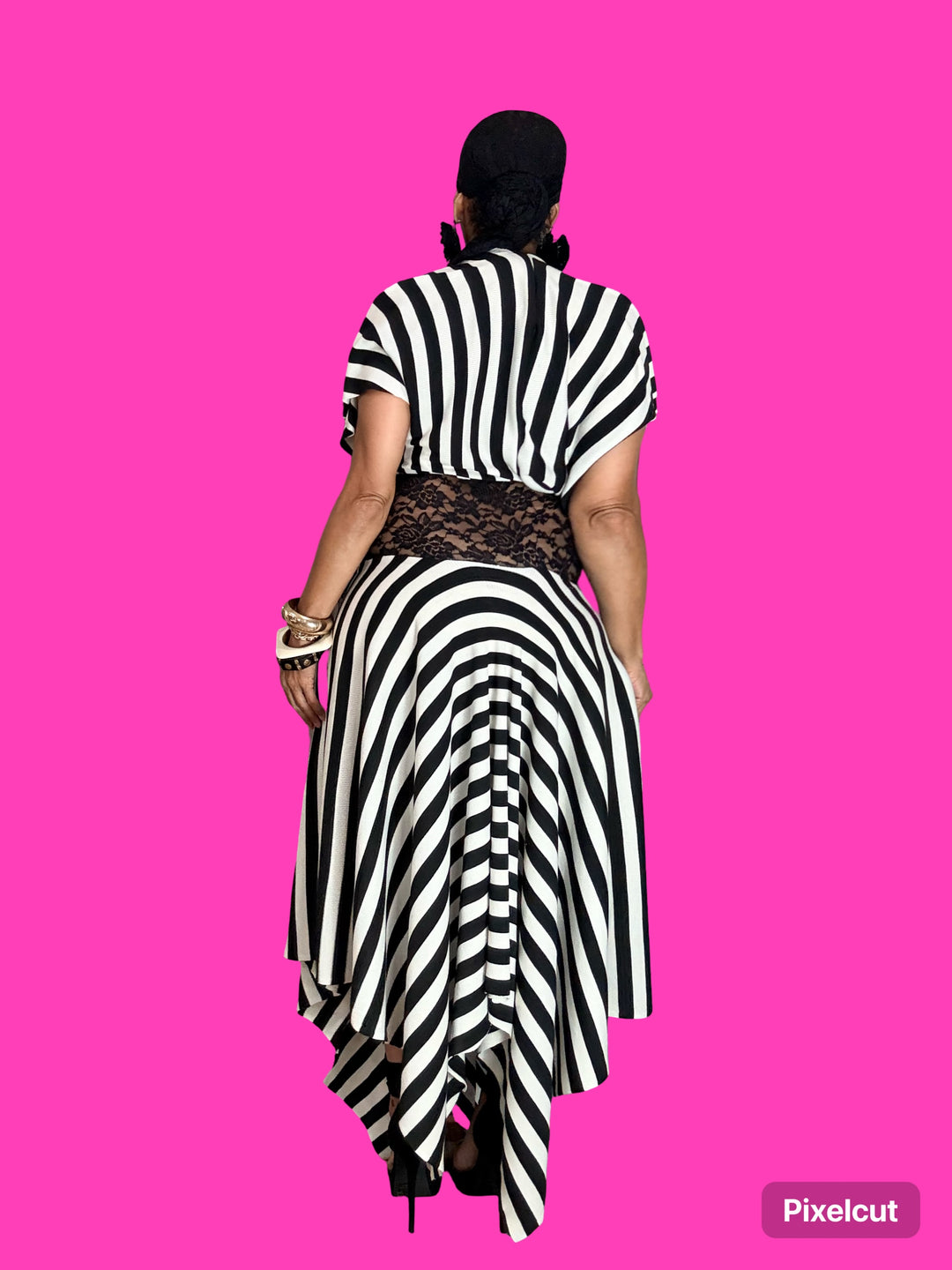 "1721" - STRIPED  MAXI DRESS