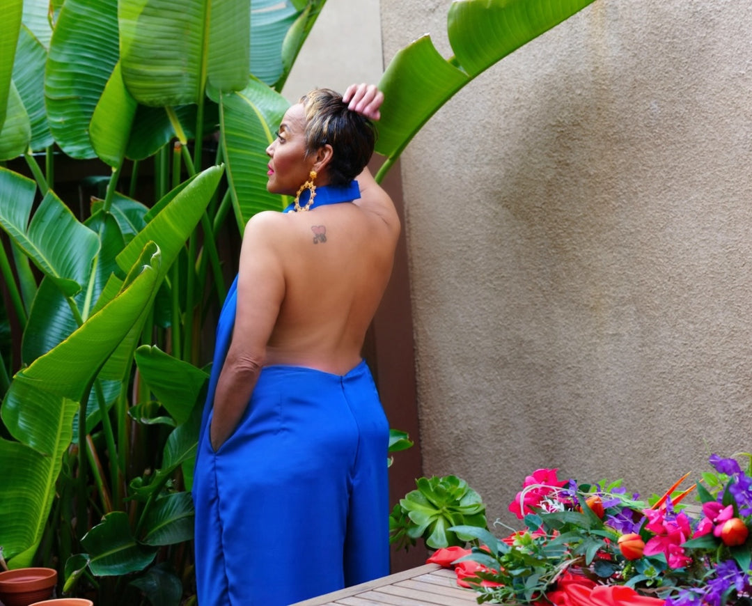 HARLOW ELECTRIC BLUE JUMPSUIT