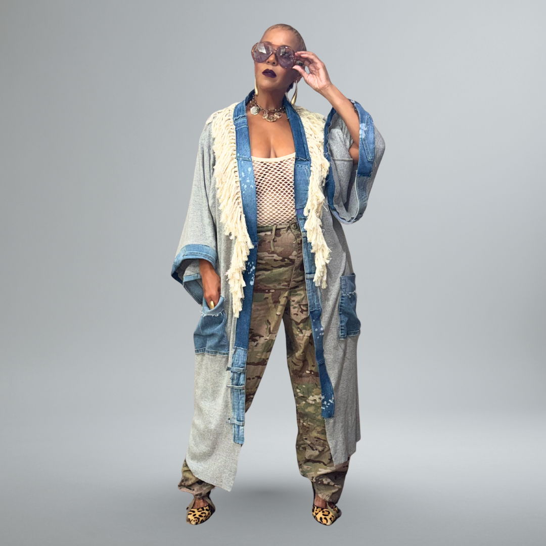 FREE SPIRIT GRAY KAFTAN