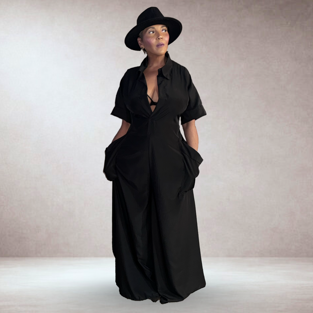 JOURNEY BLACK JUMPSUIT