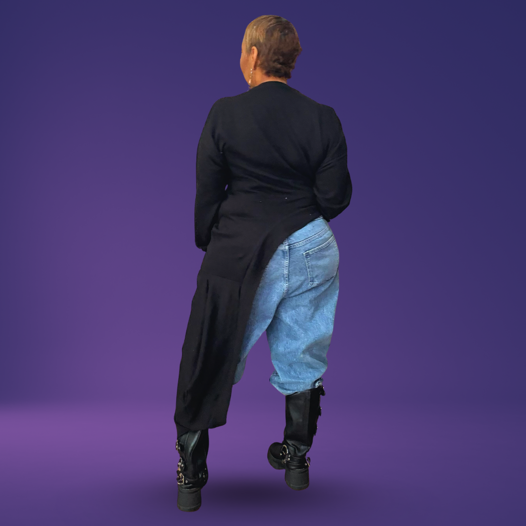 PROMISE BLACK AND PURPLE SWEATSHIRT