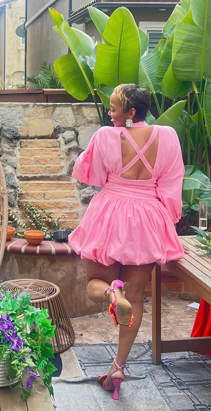 MEADOW PINK MINI DRESS