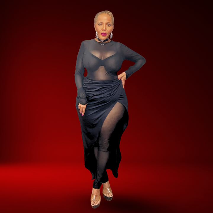 TAYLA BLACK TWO-PIECE SET