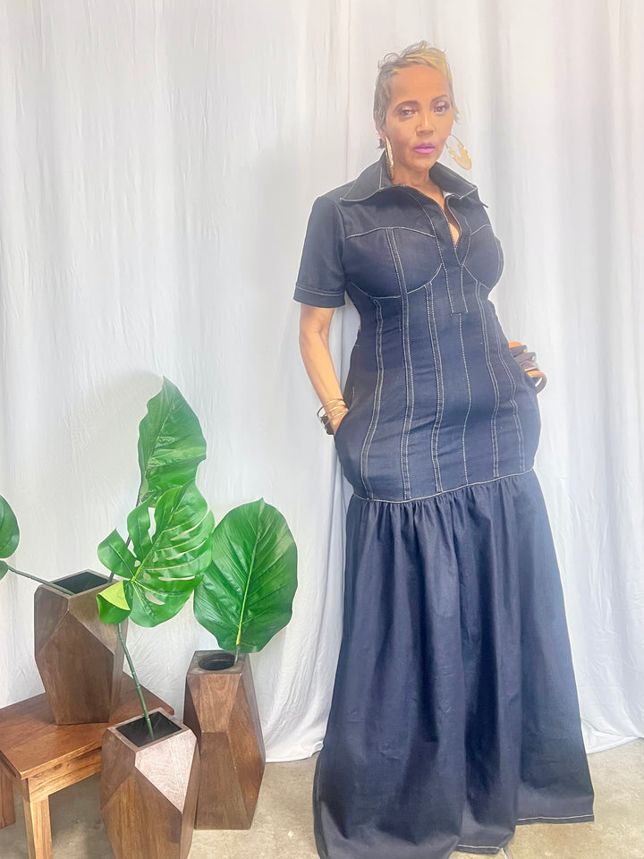 TEKOYA DENIM DRESS