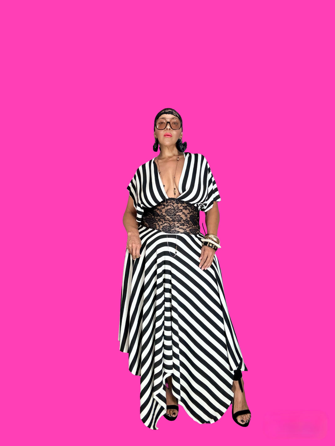 "1721" - STRIPED  MAXI DRESS