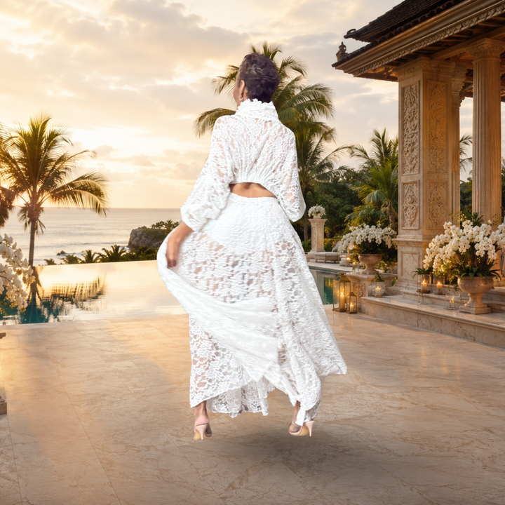 AUDRA WHITE LACE DRESS