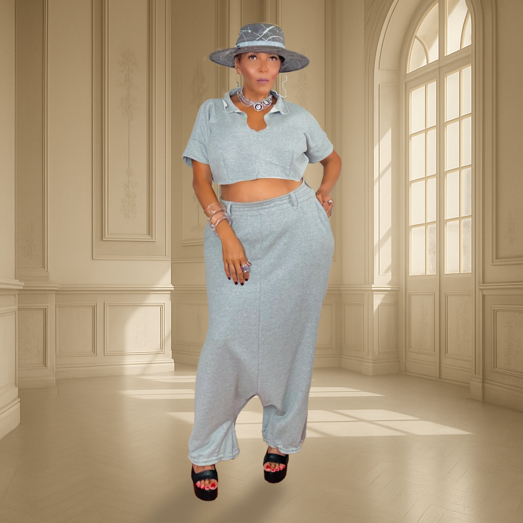 DAWN GREY TWO-PIECE SET