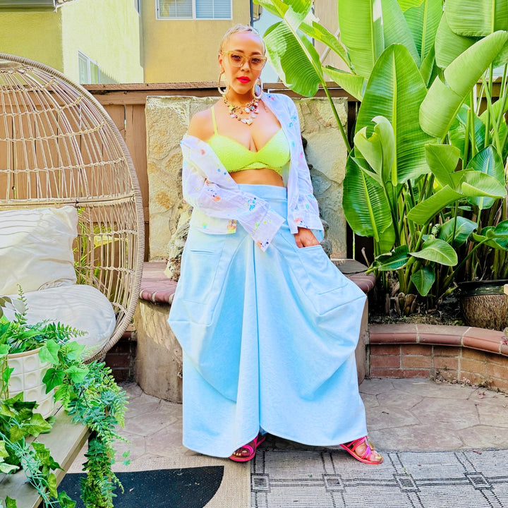 FREE LIGHT BLUE SKIRT
