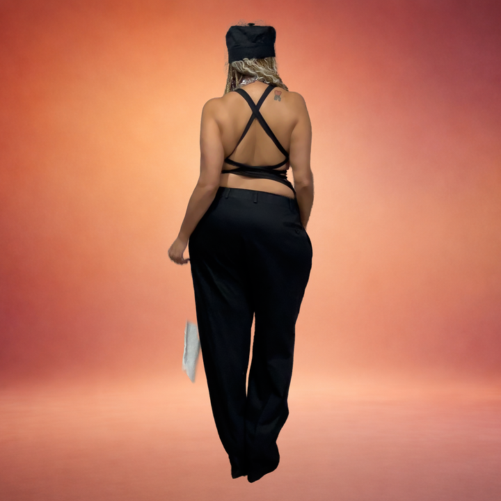 BE GREAT RECONSTRUCTED MAXI GRAPHIC TEE WITH DRAWSTRING BACKING