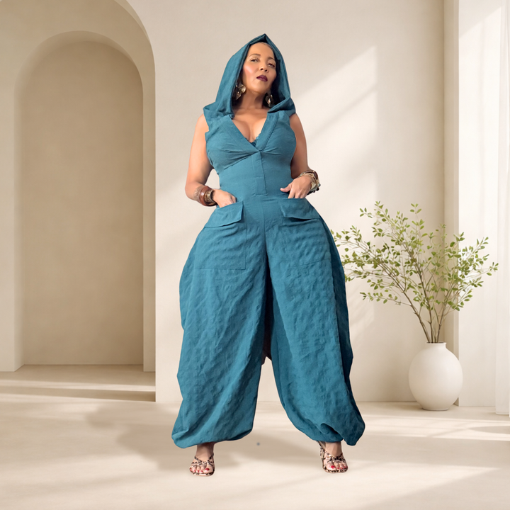 NEO TEAL JUMPSUIT