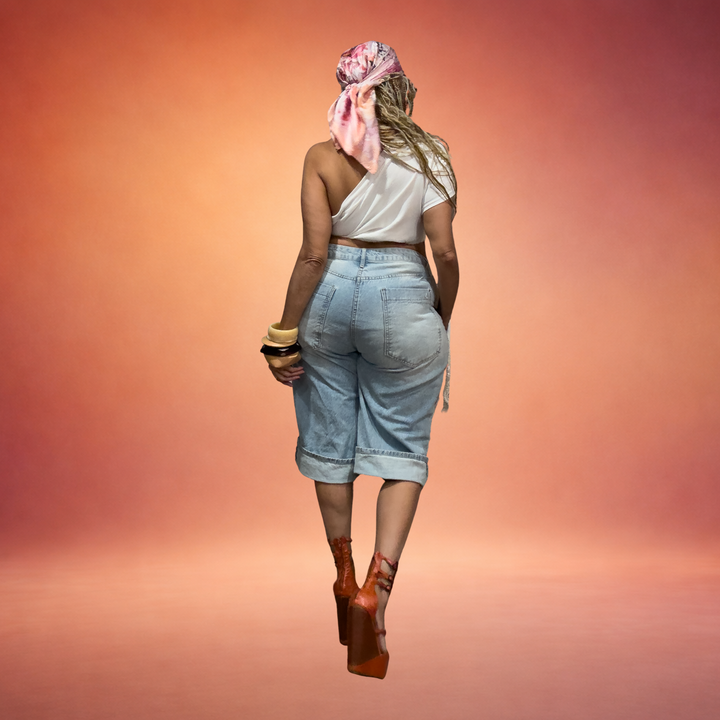 SWEET THANG ASYMMETRIC CUT RECONSTRUCTED TEE